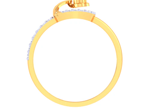 Printable 3D jewelry model of Lady diamond ring 3D Model