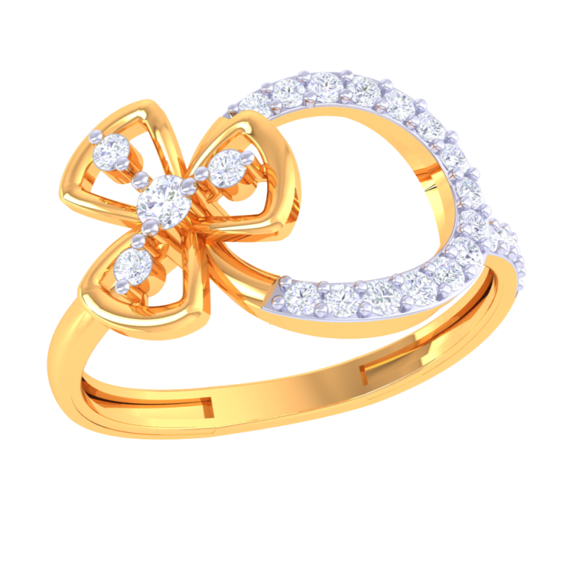 Printable 3D jewelry model of Lady diamond ring Model 3D .c4d .max .obj .3ds .fbx .stl .blend 