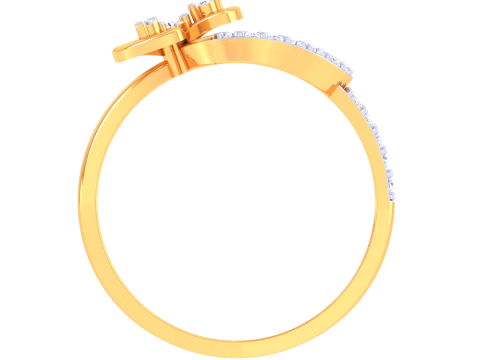 Printable 3D jewelry model of Lady diamond ring Model 3D