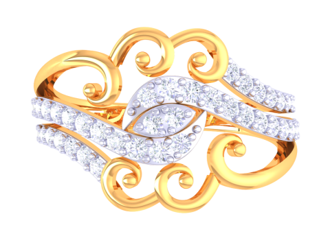 Printable 3D jewelry model of Lady diamond ring 3D Модель
