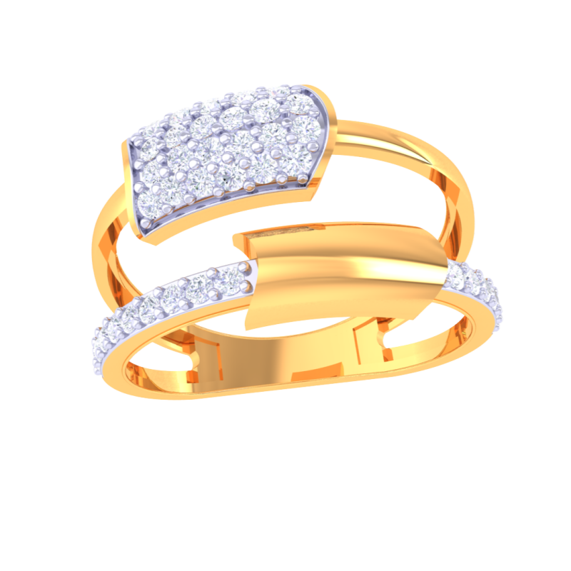 Printable 3D jewelry model of Lady diamond ring Model 3D .c4d .max .obj .3ds .fbx .stl .blend