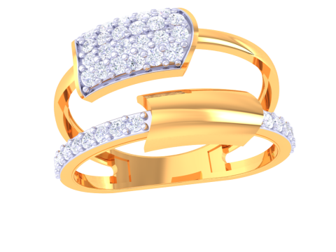 Printable 3D jewelry model of Lady diamond ring 3D Modell