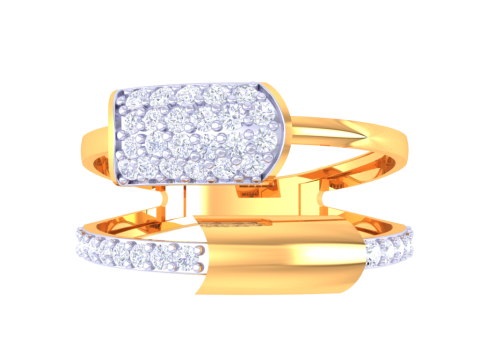 Printable 3D jewelry model of Lady diamond ring Model 3D