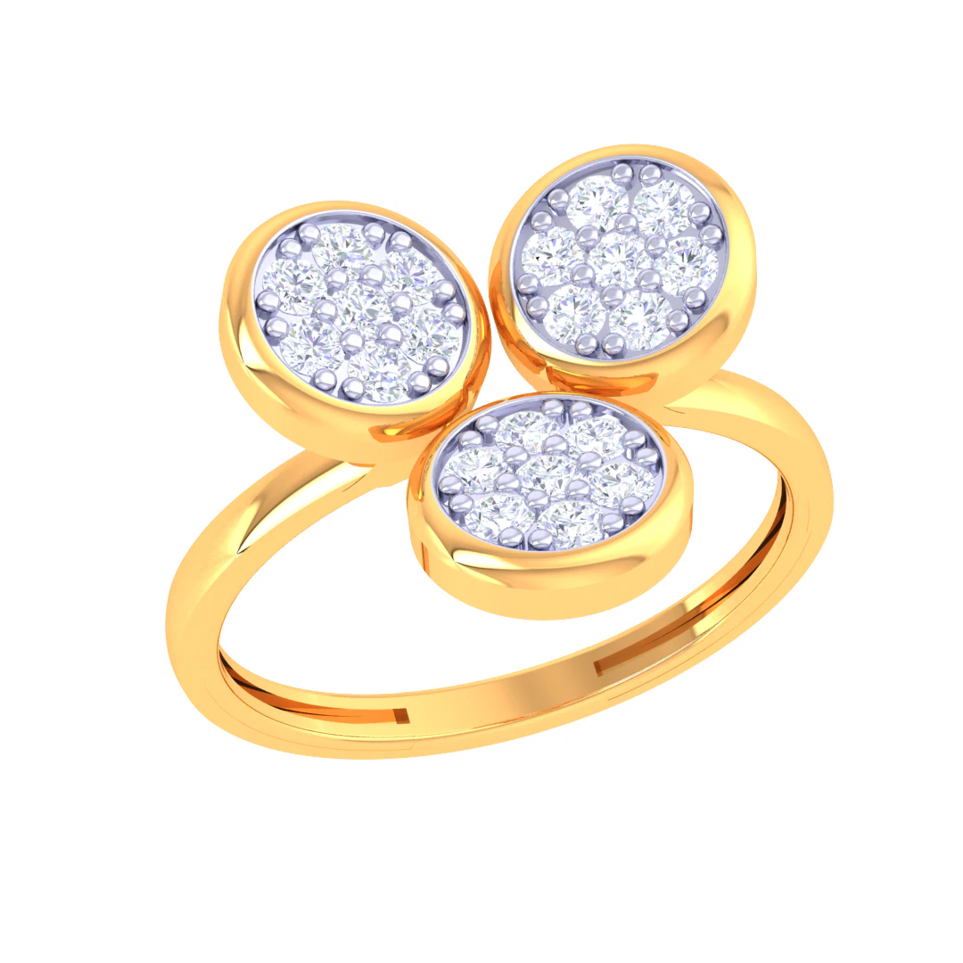 Printable 3D jewelry model of Lady diamond ring 3D Model .c4d .max .obj .3ds .fbx .stl .blend 