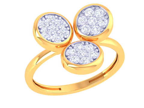 3D-модель ювелирного кольца Lady с бриллиантом для печати 3D Модель