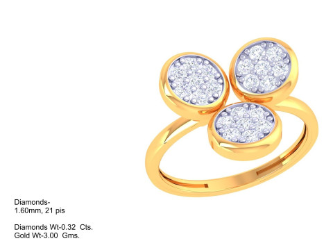 Printable 3D jewelry model of Lady diamond ring Model 3D