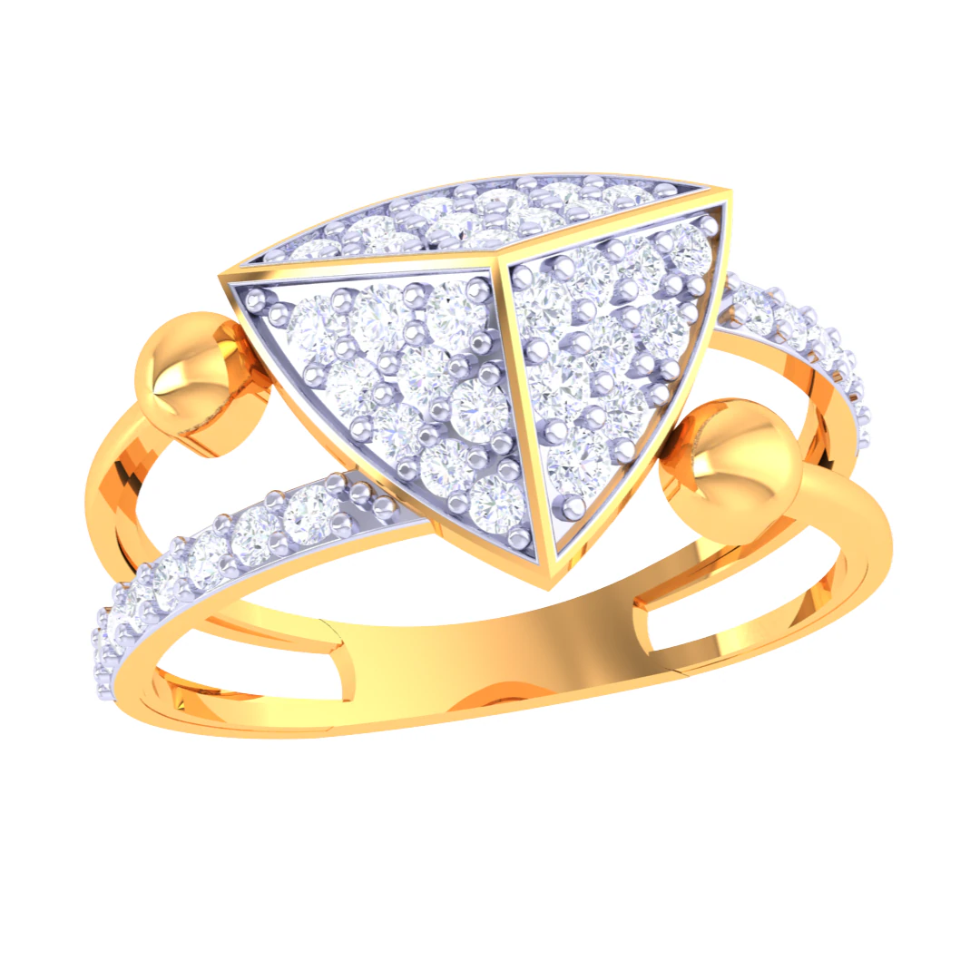 Printable 3D jewelry model of Lady diamond ring 3D Model .c4d .max .obj .3ds .fbx .stl .blend 