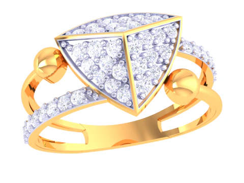 Printable 3D jewelry model of Lady diamond ring 3D Model