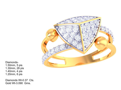 Printable 3D jewelry model of Lady diamond ring 3D Модель