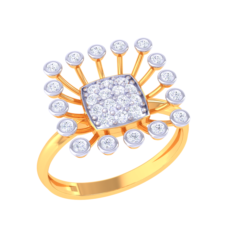 Printable 3D jewelry model of Lady diamond ring Modèle 3D .c4d .max .obj .3ds .fbx .stl .blend 