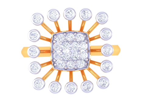 Printable 3D jewelry model of Lady diamond ring Modèle 3D
