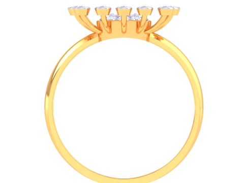 Printable 3D jewelry model of Lady diamond ring Modèle 3D