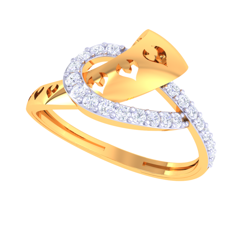 Printable 3D jewelry model of Lady diamond ring 3D Модель .c4d .max .obj .3ds .fbx .stl .blend