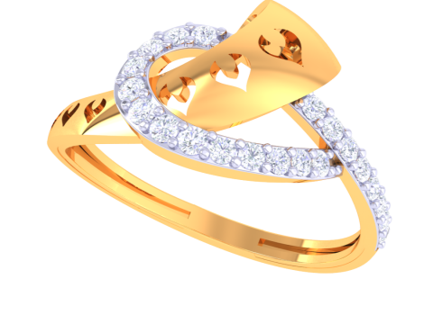 Printable 3D jewelry model of Lady diamond ring 3D Model