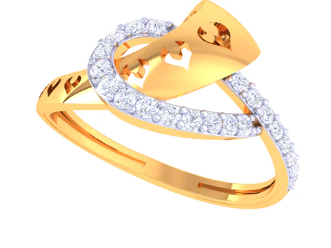 Modelo de joyer&iacute;a 3D imprimible del anillo de diamantes Lady Modelo 3D