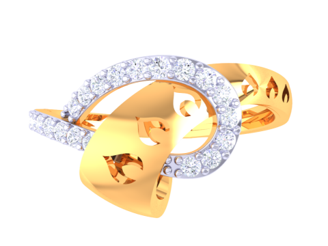 Printable 3D jewelry model of Lady diamond ring 3D Модель