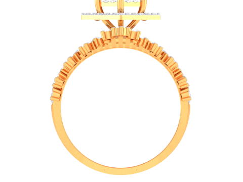 Printable 3D jewelry model of Lady diamond ring 3D मॉडल