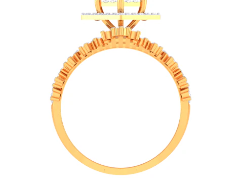 Printable 3D jewelry model of Lady diamond ring 3D Model