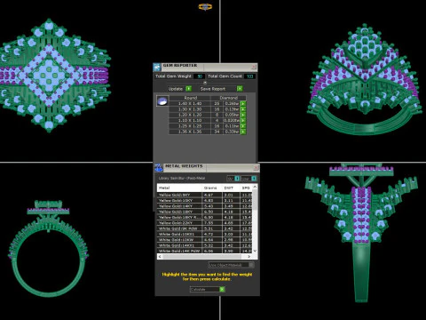 Printable 3D jewelry model of Lady diamond ring 3D Model