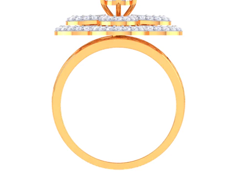 Printable 3D jewelry model of Lady diamond ring 3D Model