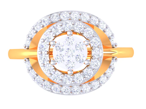 Printable 3D jewelry model of Lady diamond ring 3D Model