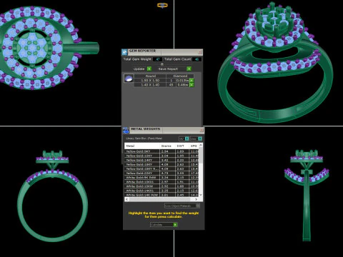 Printable 3D jewelry model of Lady diamond ring 3D Model