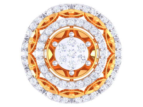 Printable 3D jewelry model of Lady diamond ring 3D Modell
