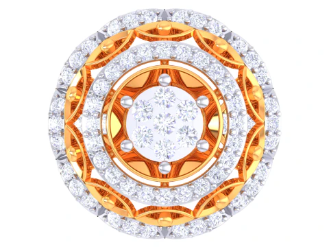 Printable 3D jewelry model of Lady diamond ring 3D Model