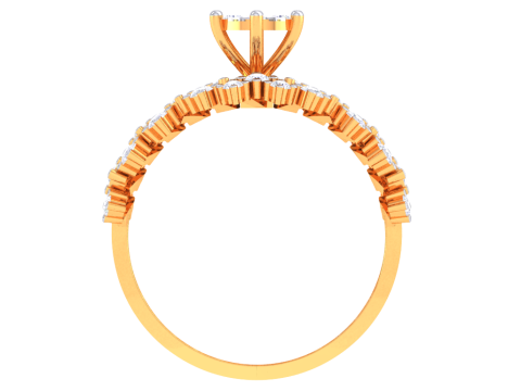 Printable 3D jewelry model of Lady diamond ring 3D Model
