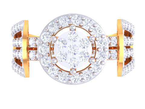 Printable 3D jewelry model of Lady diamond ring 3D 모델