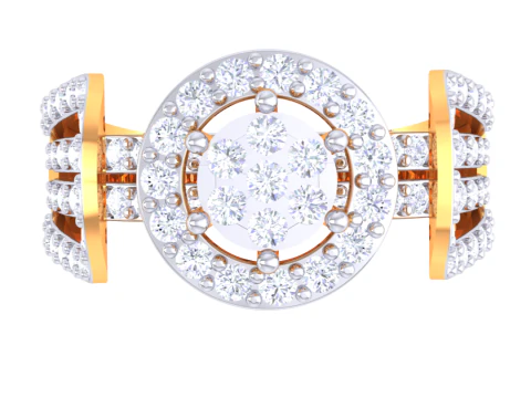 Printable 3D jewelry model of Lady diamond ring 3D Model