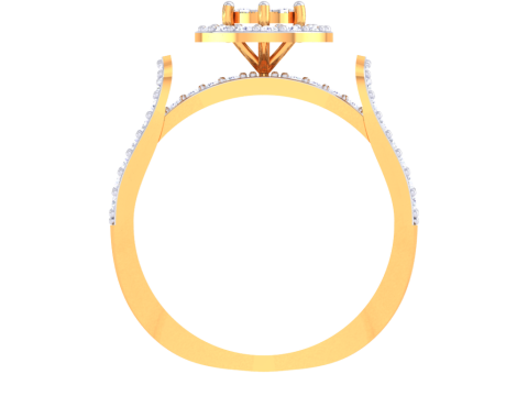 Printable 3D jewelry model of Lady diamond ring 3D 모델