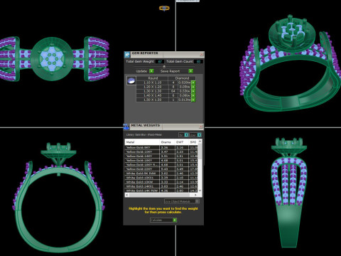 Printable 3D jewelry model of Lady diamond ring 3D 모델
