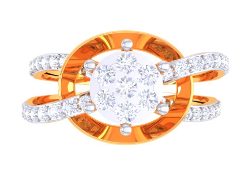 Printable 3D jewelry model of Lady diamond ring Modelo 3D