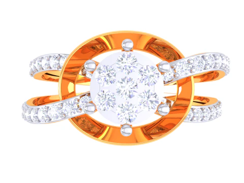 Printable 3D jewelry model of Lady diamond ring 3D Model