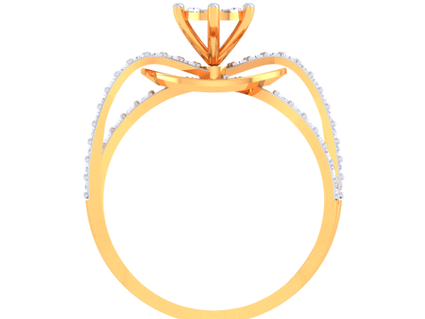 Printable 3D jewelry model of Lady diamond ring Modelo 3D