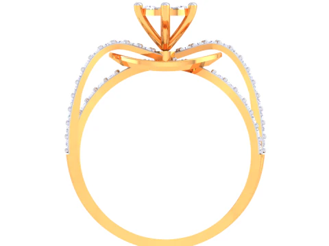 Printable 3D jewelry model of Lady diamond ring 3D Model