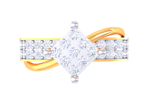 Printable 3D jewelry model of Lady diamond ring 3D Model