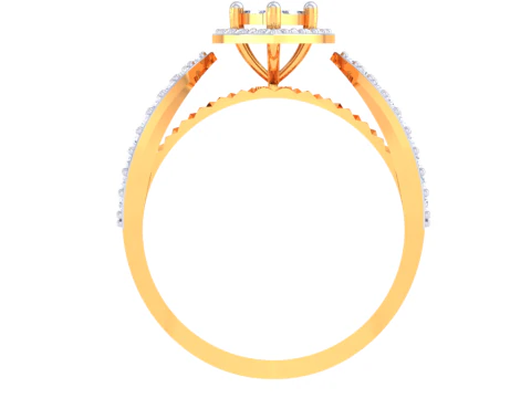 Printable 3D jewelry model of Lady diamond ring 3D Model