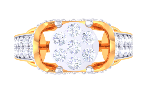 Printable 3D jewelry model of Lady diamond ring 3D 모델