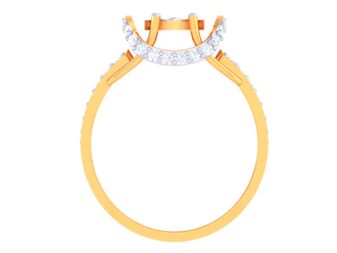 Printable 3D jewelry model of Lady diamond ring 3D Model