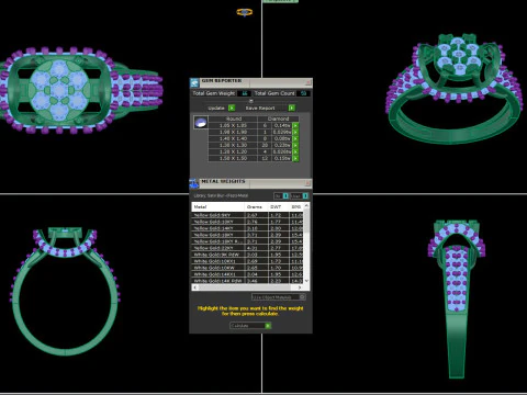 Printable 3D jewelry model of Lady diamond ring 3D Model