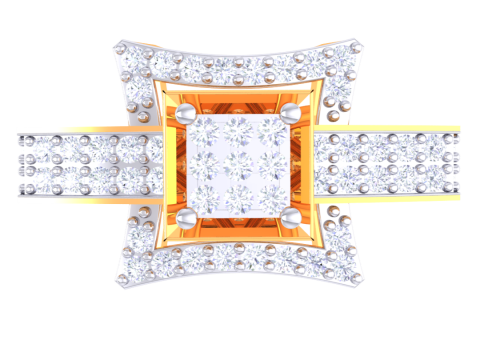 Printable 3D jewelry model of Lady diamond ring Model 3D