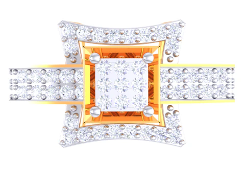 Printable 3D jewelry model of Lady diamond ring 3D Model