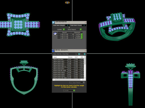 Printable 3D jewelry model of Lady diamond ring Model 3D