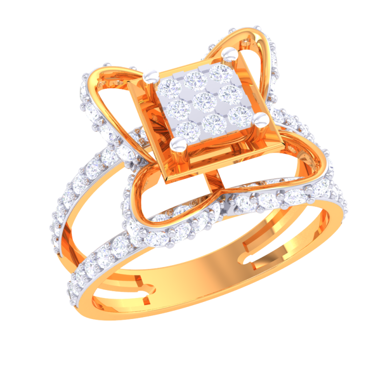 Printable 3D jewelry model of Lady diamond ring Modello 3D .c4d .max .obj .3ds .fbx .stl .blend