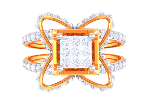 Printable 3D jewelry model of Lady diamond ring Modello 3D