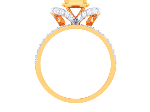 Printable 3D jewelry model of Lady diamond ring Modello 3D