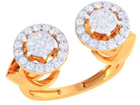 Printable 3D jewelry model of Lady diamond ring 3D Model