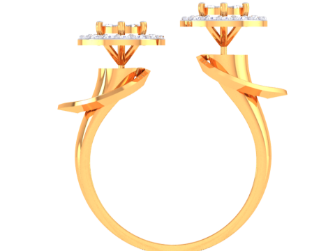 Printable 3D jewelry model of Lady diamond ring 3D Модель